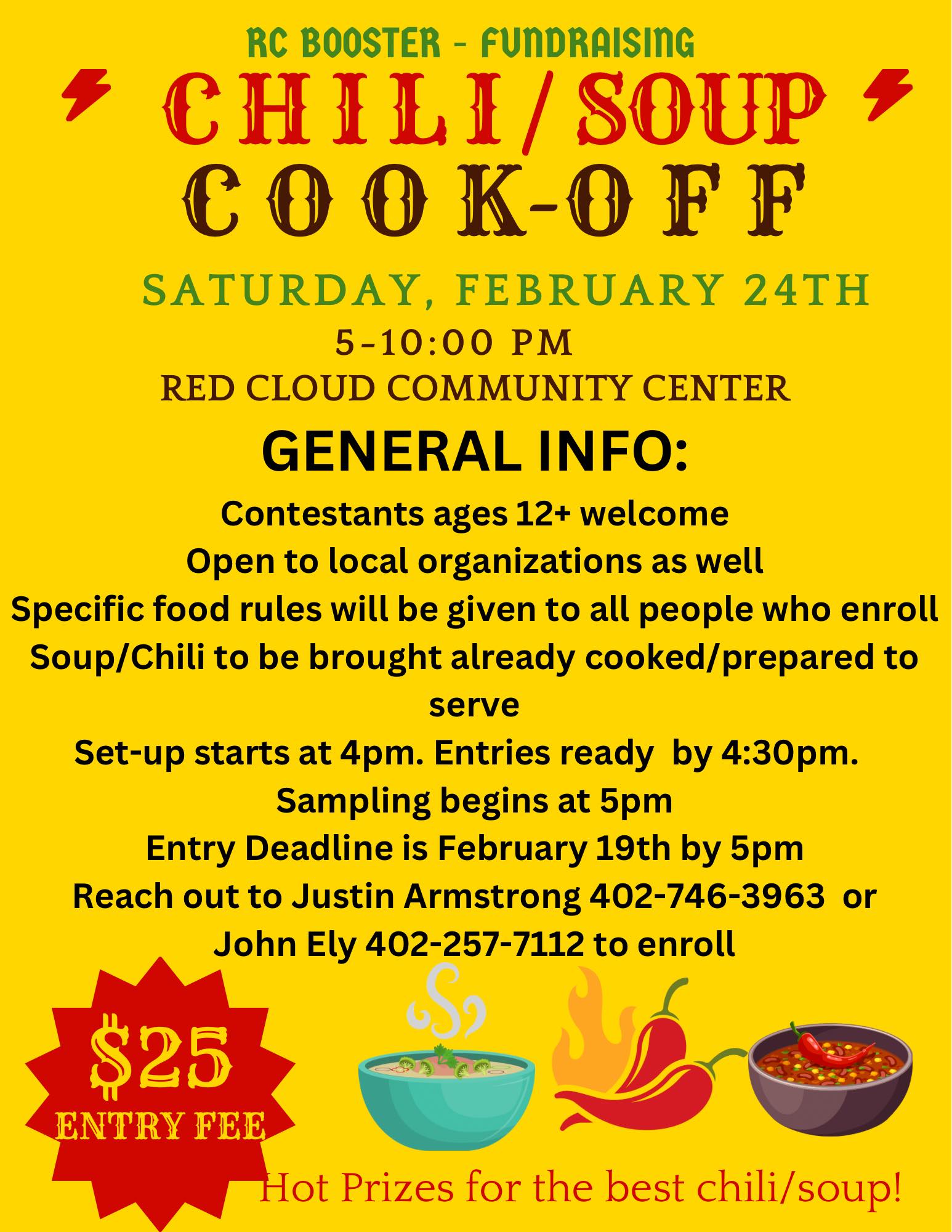 RC Booster Club Chili/Soup Cookoff | Red Cloud, Nebraska - Great ...